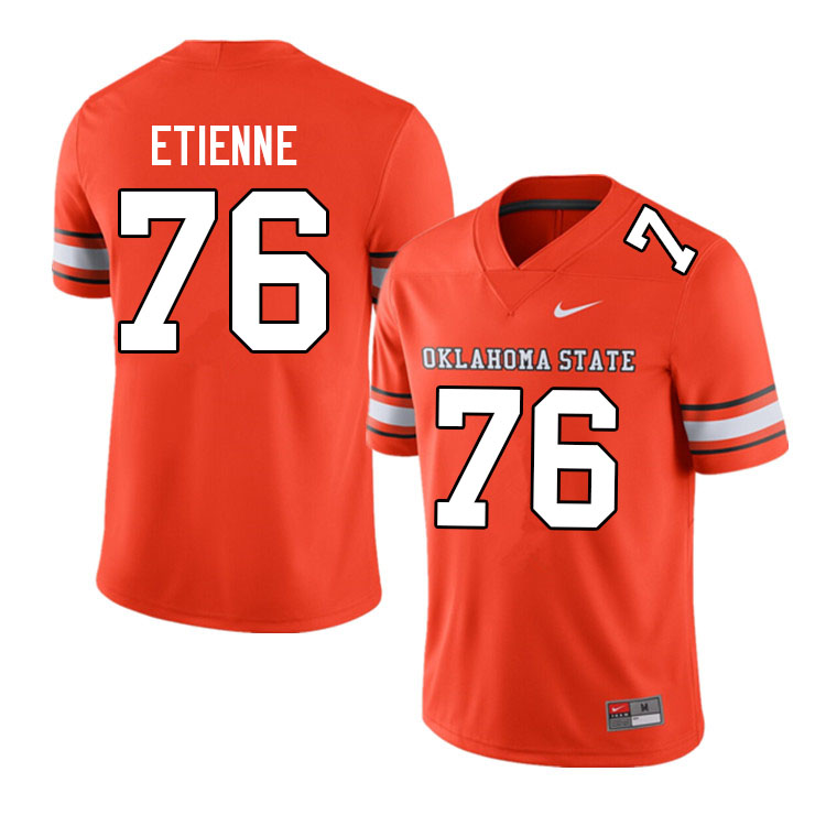 Men #76 Caleb Etienne Oklahoma State Cowboys College Football Jerseys Sale-Alternate - Click Image to Close